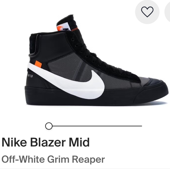 Nike Other - Off-White Nike Blazer Mid Grim Reaper Mens 9.5 Womens 11 OG ALL EUC